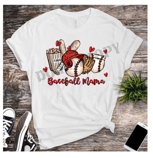 Baseball Mama Theme, Baseball Bat, Baseball Peanuts, Baseball Helmet, Baseball Season, Leopard Print, DTF Transfer