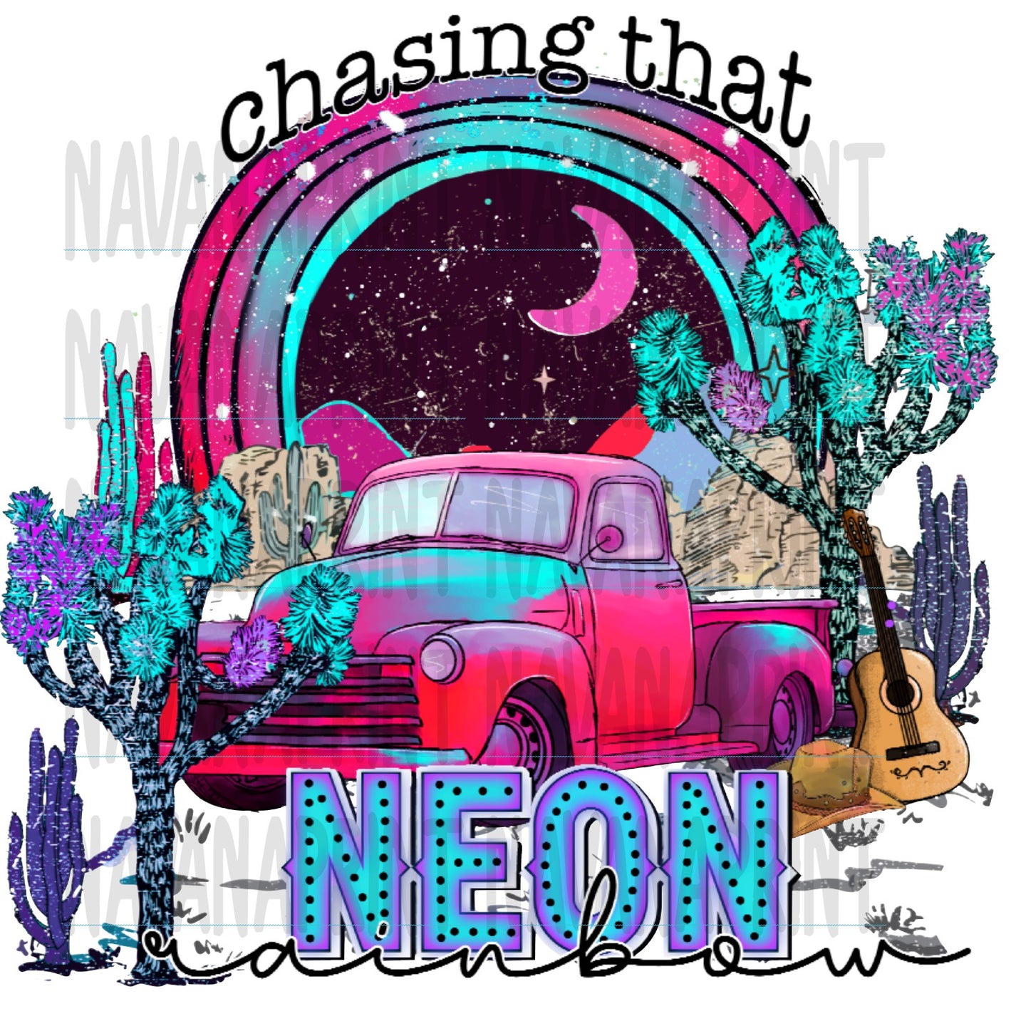 Chasing That Neon Rainbow DTF Transfer NavAna Printing Services