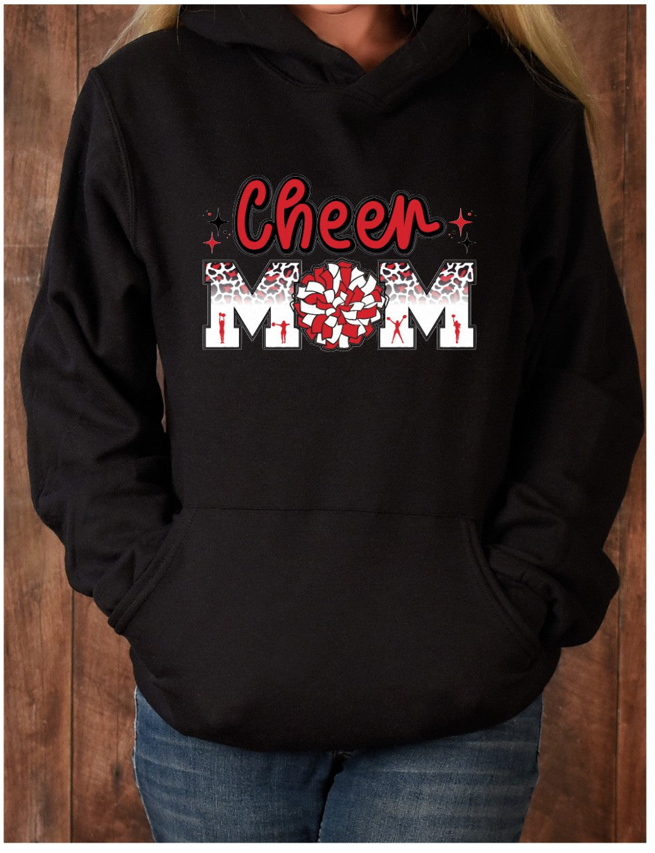 Cheer Mom, Pom Pom, Leopard, Cheer DTF Transfer