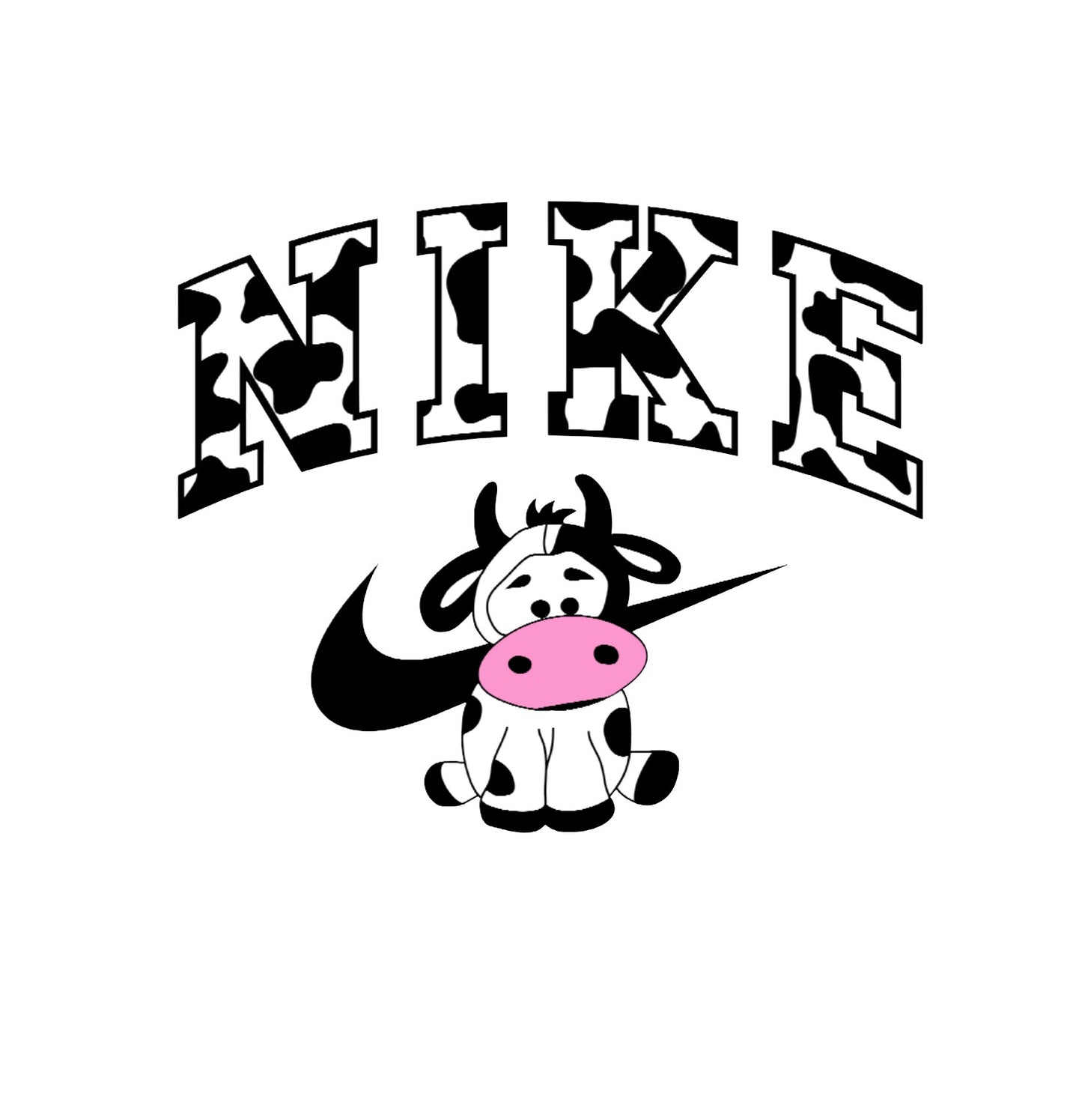 Cow Swoosh, Nike, Swoosh, Cowhide, Trendy Pinterest DTF Transfer