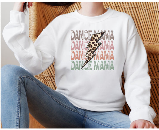 Dance Mama, Lightning Bolt, Distressed, Leopard, Dance DTF Design (1)