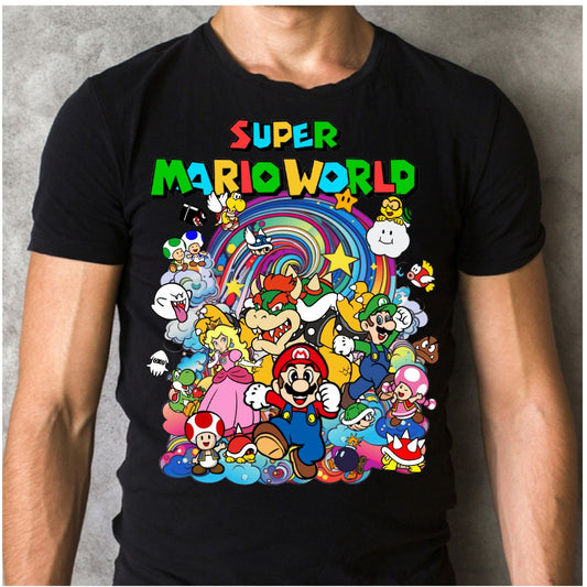 Super Mario Brother, Mario, Luigi, Bowser, Toadstool, Mario Brothers and friends DTF Transfer