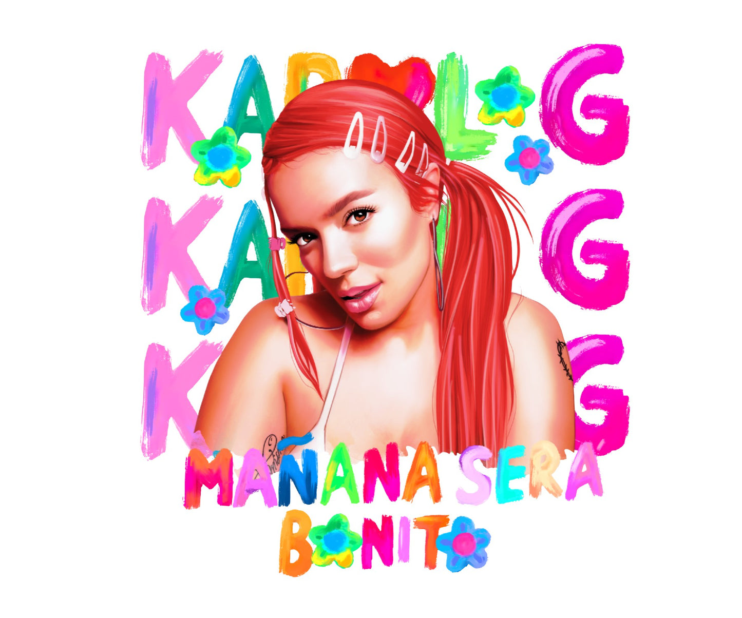 Karol G Manana Sera Bonita Pony Tail DTF Transfer