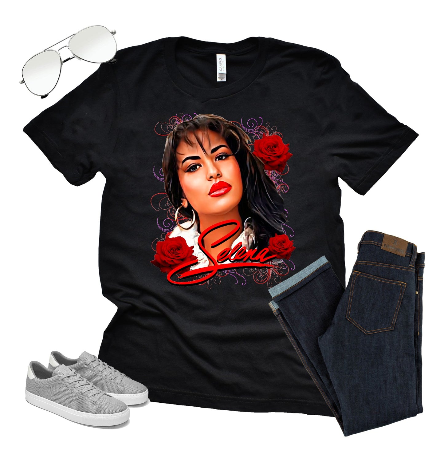 Selena, Selena Quintanilla, Red Roses DTF Transfer