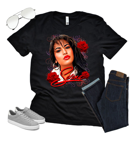 Selena, Selena Quintanilla, Red Roses DTF Transfer