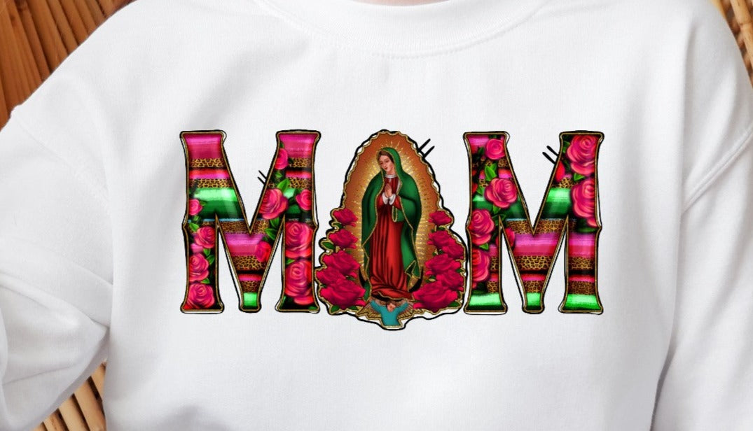 Our Lady Of Guadalupe Mom, Mom Aztec and Virgin Mary DTF Transfer
